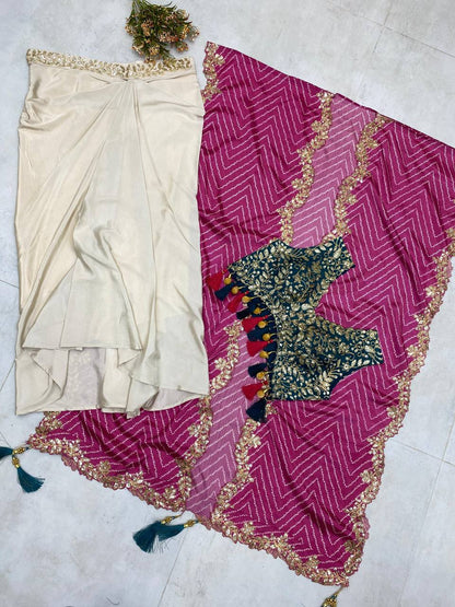 THREE PIECE WESTERN OUTFIT FOR TRENDY WEDDING SEASON