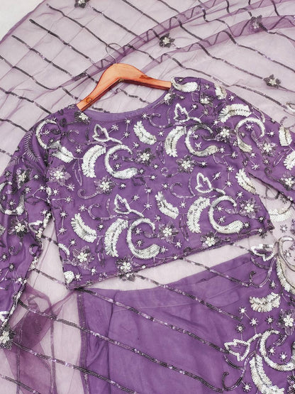 DESIGNER HEAVY NATURAL SILK AND SOFT NET WITH  EMBROIDERY SEQUENCE WORK single available wholesale