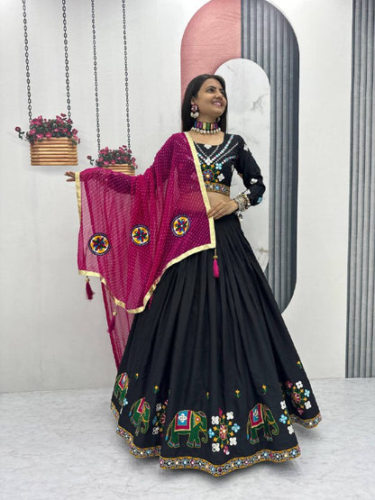 Navratri Special Pure Cotton Lehenga Choli single available wholesale