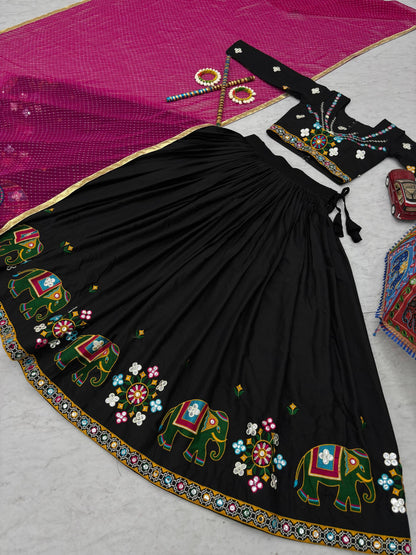 Navratri Special Pure Cotton Lehenga Choli single available wholesale