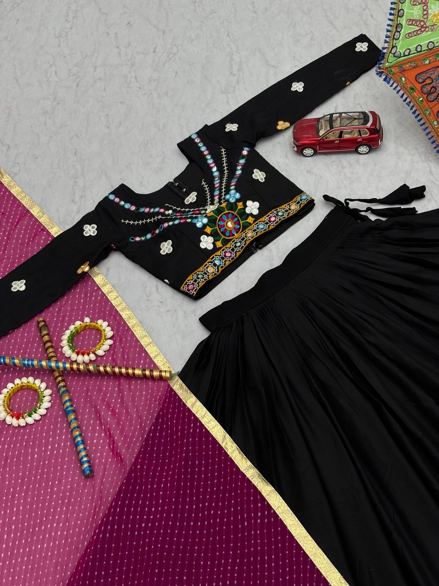Navratri Special Pure Cotton Lehenga Choli single available wholesale