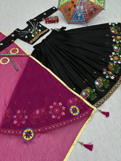 Navratri Special Pure Cotton Lehenga Choli single available wholesale