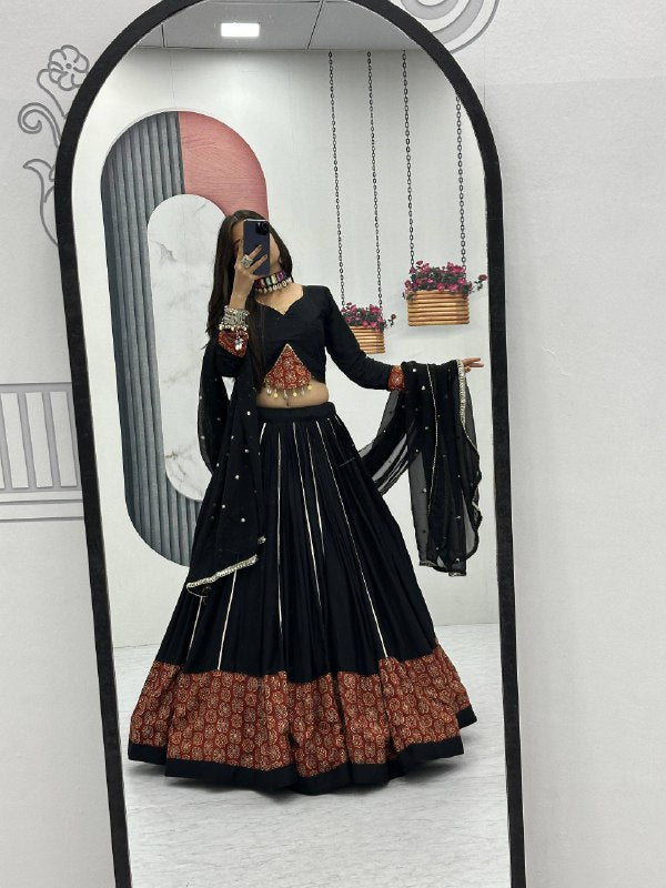 Navratri Special Pure Cotton Lehenga Choli  single available wholesale