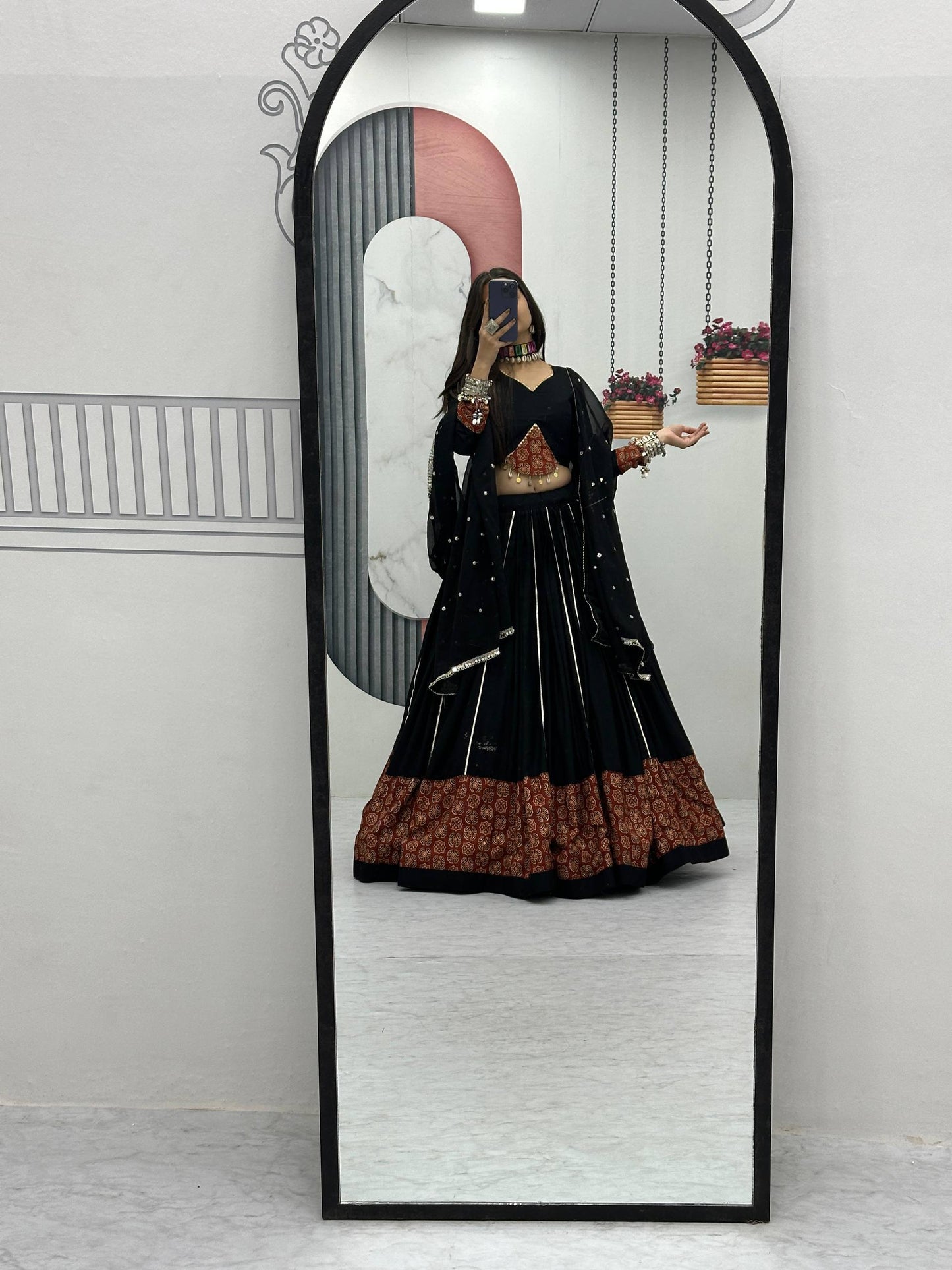 Navratri Special Pure Cotton Lehenga Choli  single available wholesale