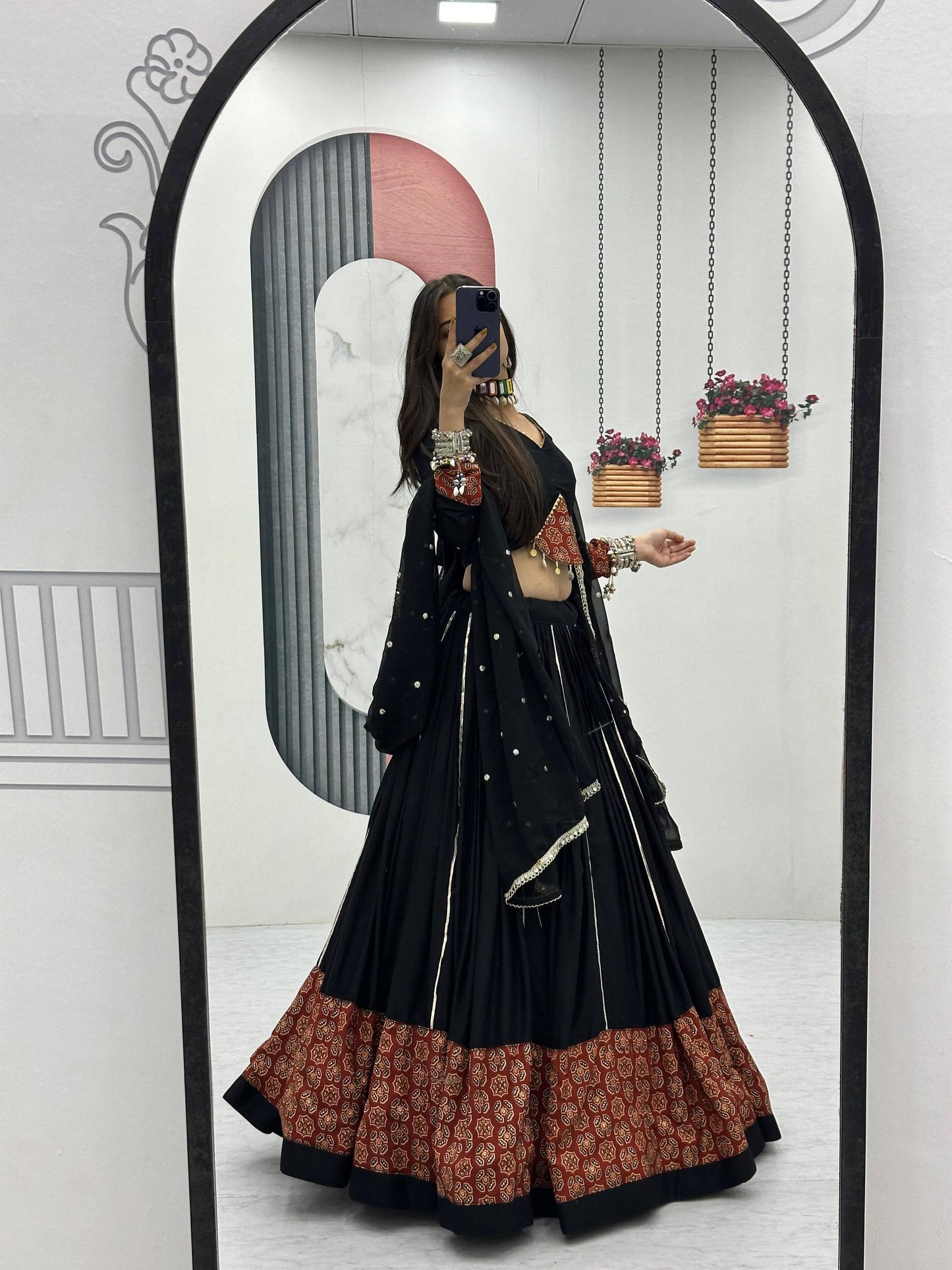 Navratri Special Pure Cotton Lehenga Choli  single available wholesale