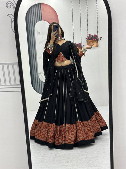 Navratri Special Pure Cotton Lehenga Choli  single available wholesale