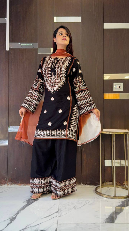 New Collection in Heavy Georgette With Full Heavy Embroidery Sequence Work