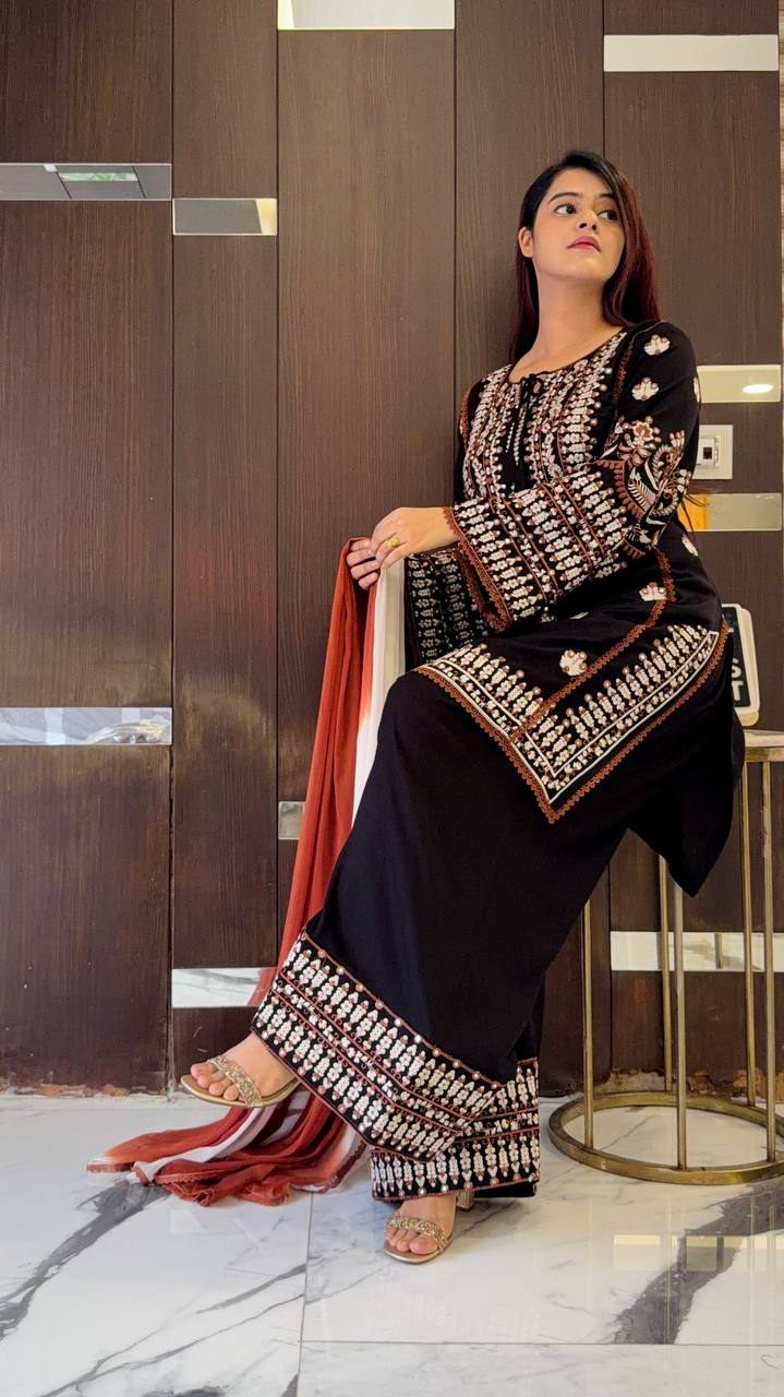 New Collection in Heavy Georgette With Full Heavy Embroidery Sequence Work