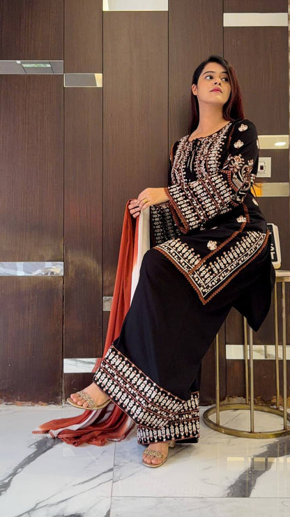 New Collection in Heavy Georgette With Full Heavy Embroidery Sequence Work