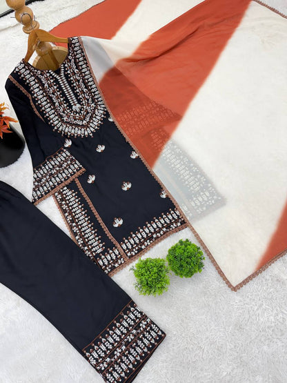 New Collection in Heavy Georgette With Full Heavy Embroidery Sequence Work