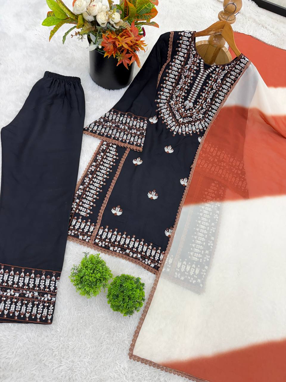 New Collection in Heavy Georgette With Full Heavy Embroidery Sequence Work