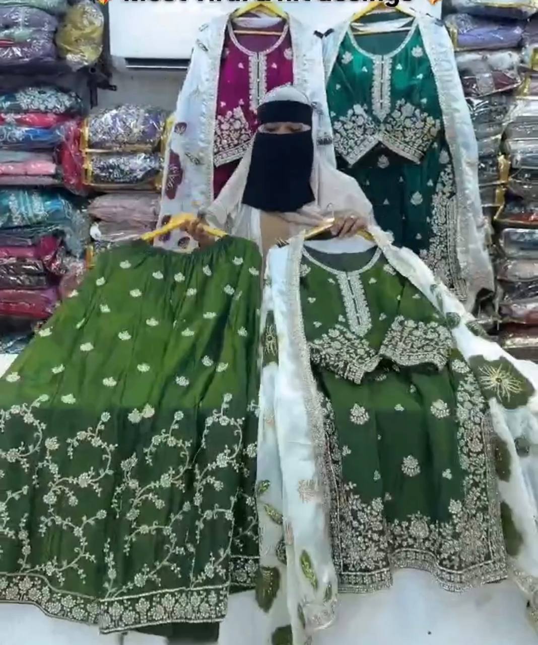 Đěsigner Party Wear Look Pur Fendi Silk Top Plazzo & Dupatta Set