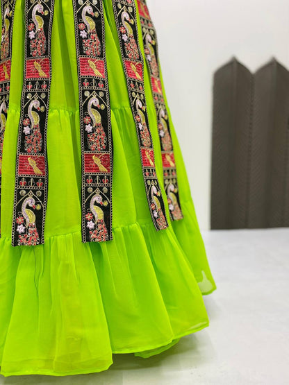 NAVARATRI SEASON OUR EXCLUSIVE AND TRENDING FULL STITCHED LEHENGA CHOLI