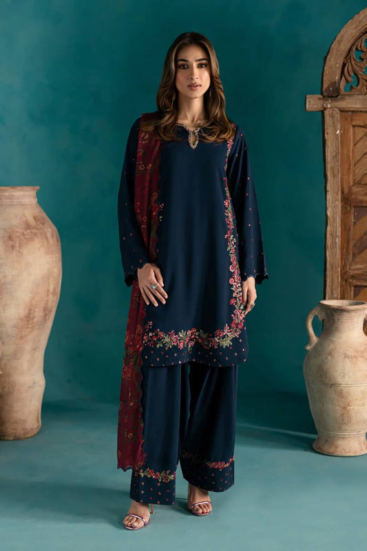 Designer Collection In Natural Crep Silk Top-Bottom And Dupatta Set Fully Stitched Ready To Wear