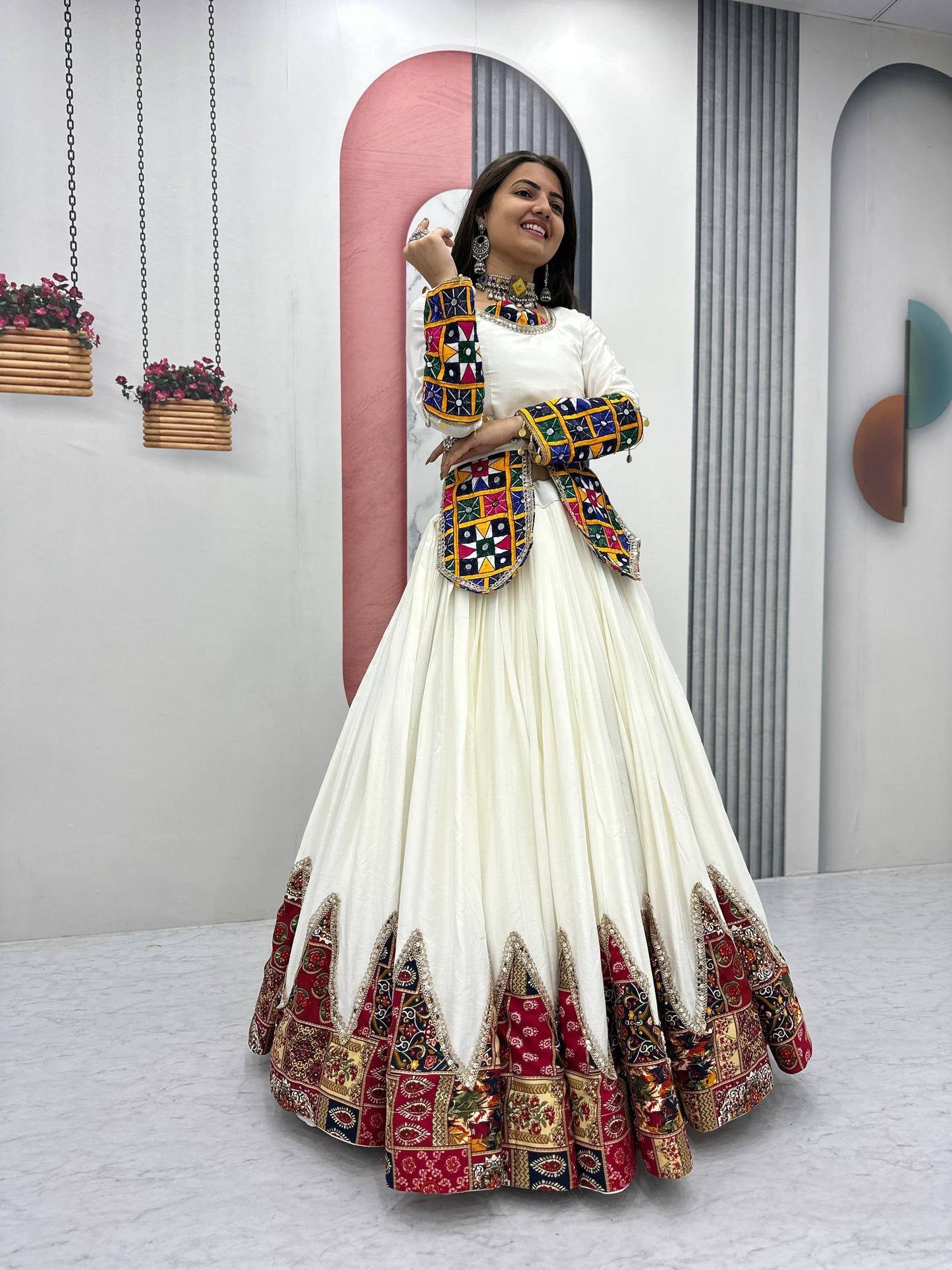Navratri Special Pure Cotton Lehenga Choli single available wholesale