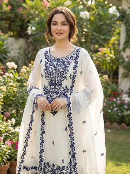 Đěsigner Party Wear Look Pur Rayon Cotton Top & Farshi Palazzo With Dupatta set