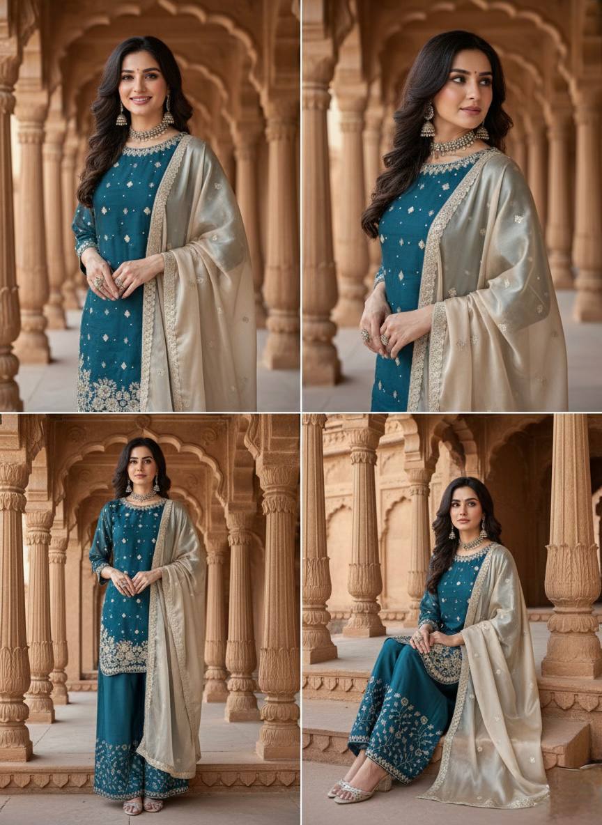 Elegant Ethnic Wear ✨ 🎀 Crafted in Classy Tones with Premium Fabric & Detailing