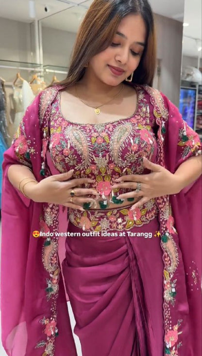 Super Trending Party Wear Shrug with Sarara