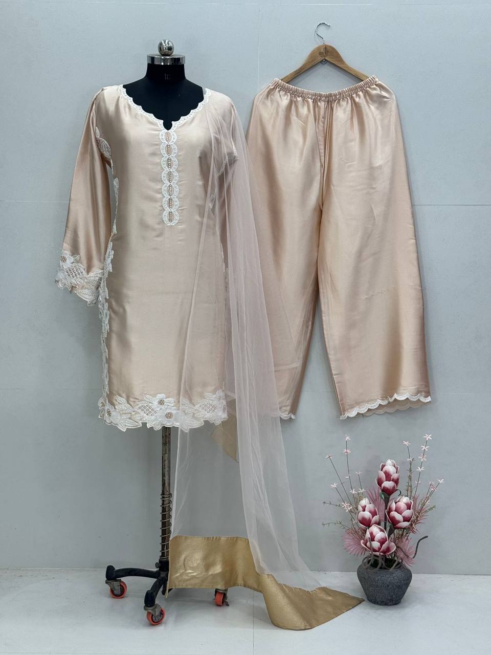DESIGNER HEAVY TOP PLAZZO SUIT SET