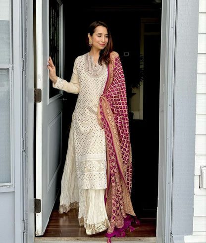 Designer Party Top Pallazo & Dupatta single available wholesale