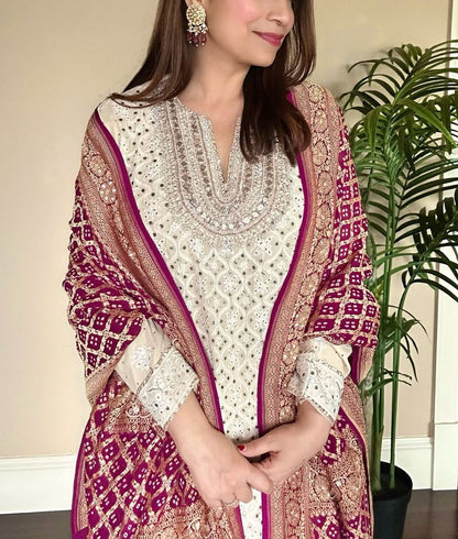 Designer Party Top Pallazo & Dupatta single available wholesale