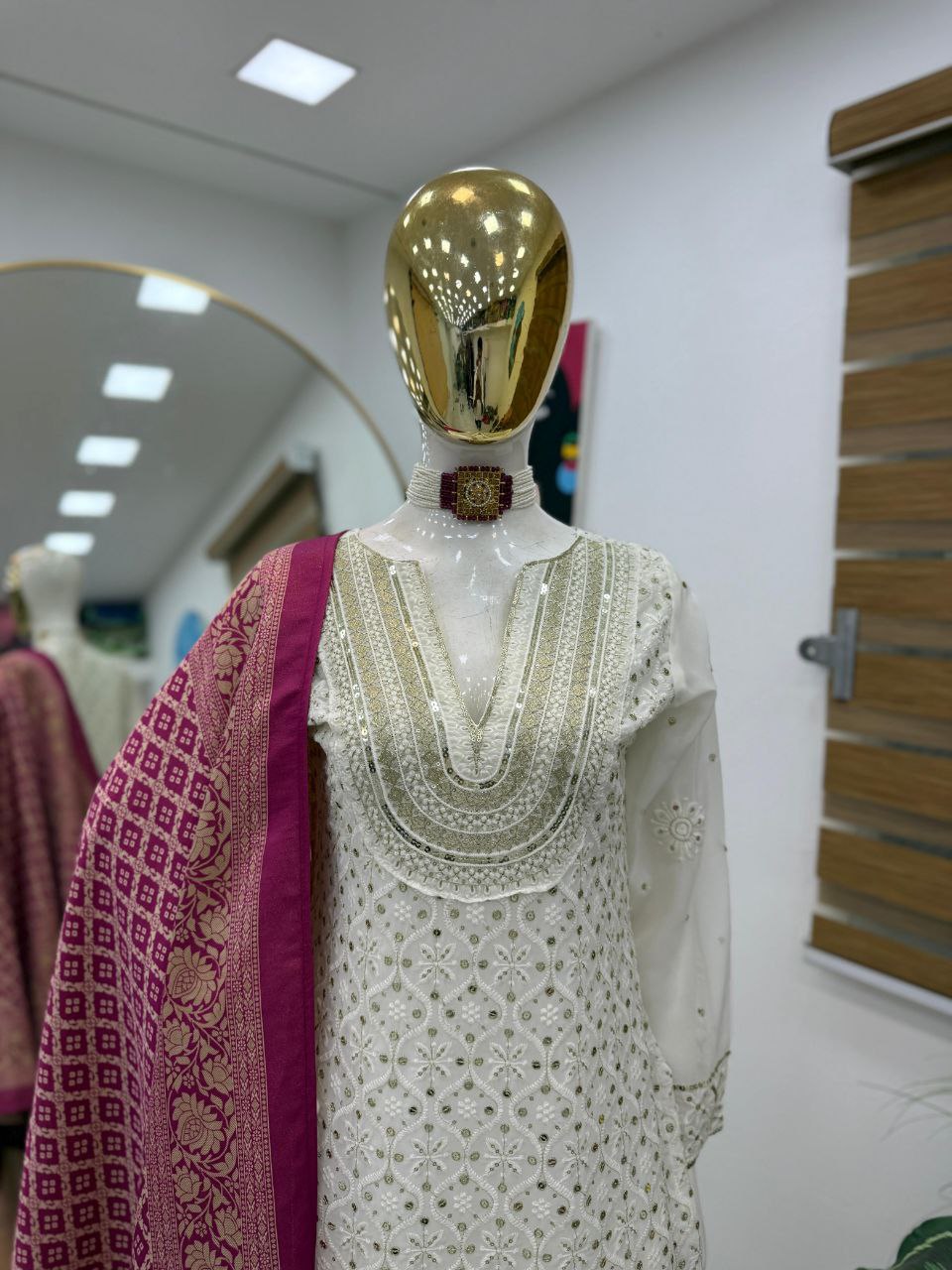Designer Party Top Pallazo & Dupatta single available wholesale
