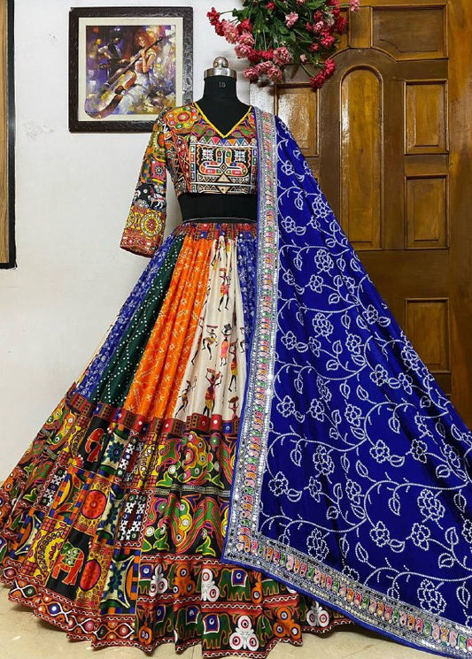 navrati  DESIGNER PRINTED LAHENGA CHOLI