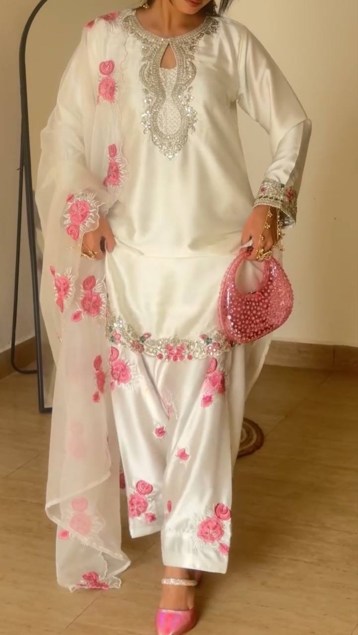 Đěsigner Party Wear Look top with farshi salwar