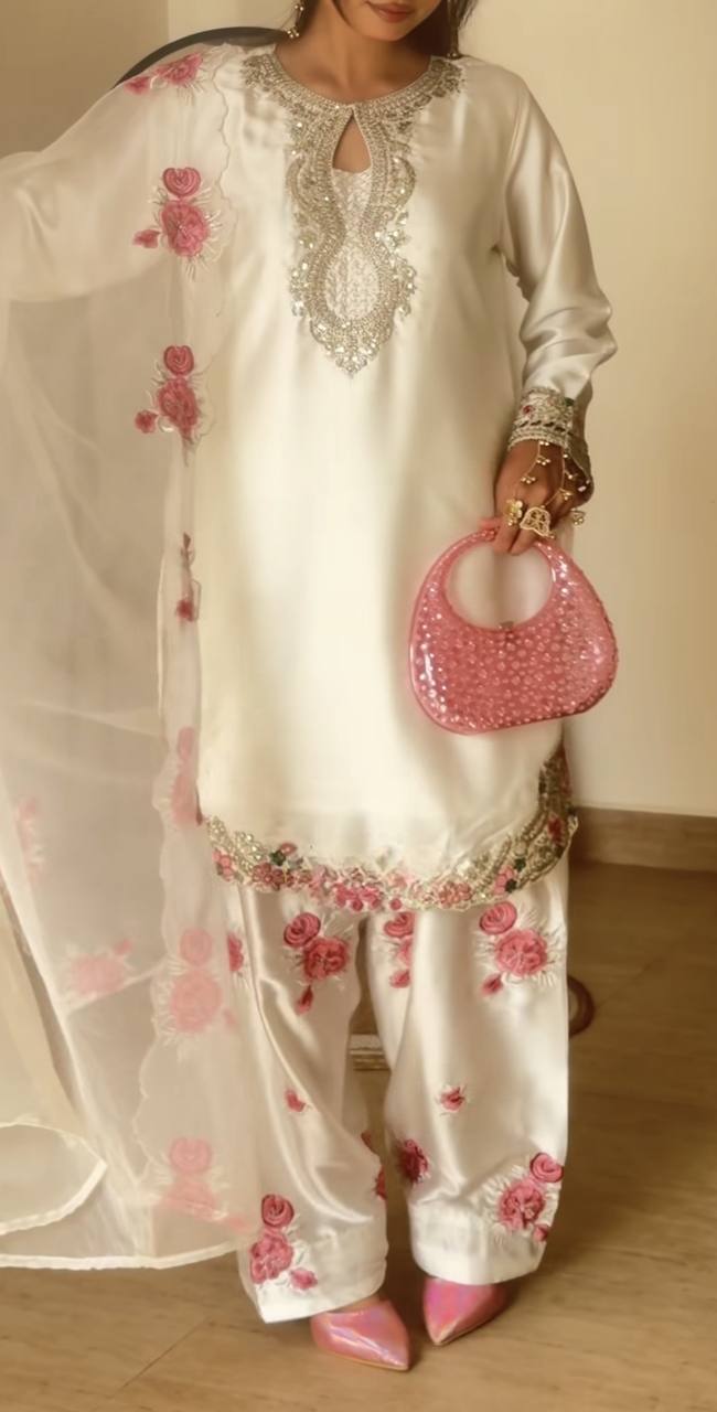Đěsigner Party Wear Look top with farshi salwar