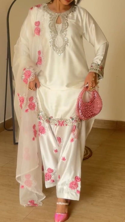 Đěsigner Party Wear Look top with farshi salwar