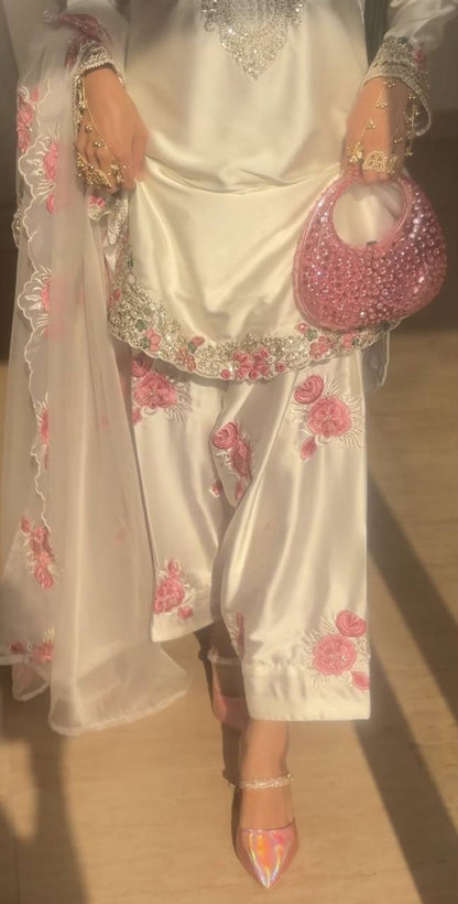 Đěsigner Party Wear Look top with farshi salwar