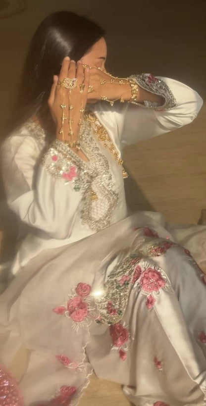 Đěsigner Party Wear Look top with farshi salwar