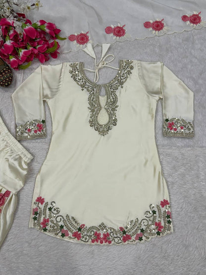 Đěsigner Party Wear Look top with farshi salwar