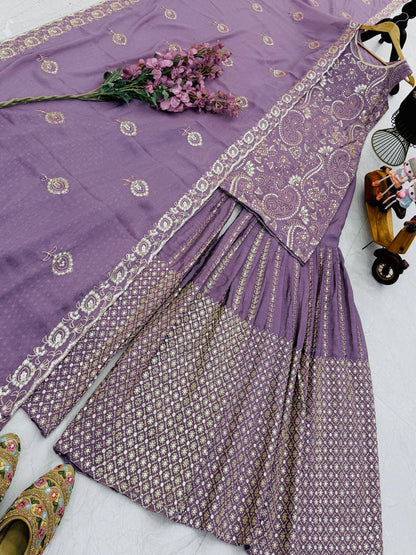 New Designer Party Top Sharara & Dupatta Set