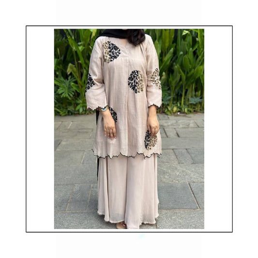 Pure Heavy Roman Silk With Full Sleev top plazo