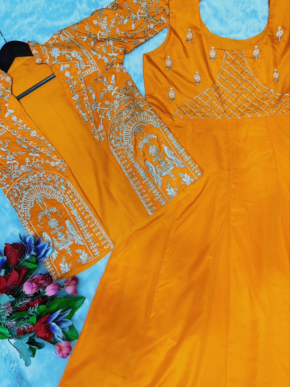 Party Wear designer gown With koti single available wholesale