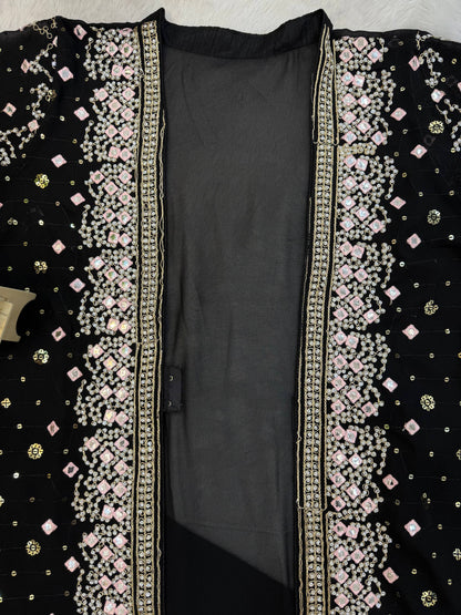 SUPERHIT TRENDING FESTIVE COLLECTION GOWN, KOTI & DUPATTA SET WITH EMBROIDERY WORK & CRYSTAL STONE WORK