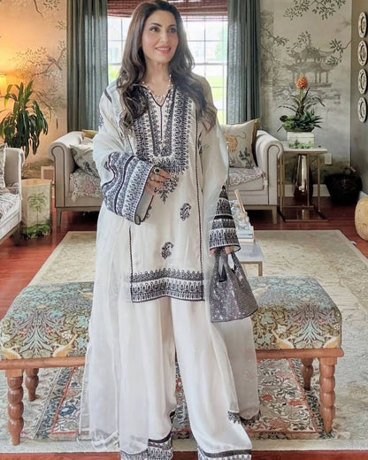 HEAVY  NATURAL SILK SALWAR SUIT WITH DUPATTA SET
