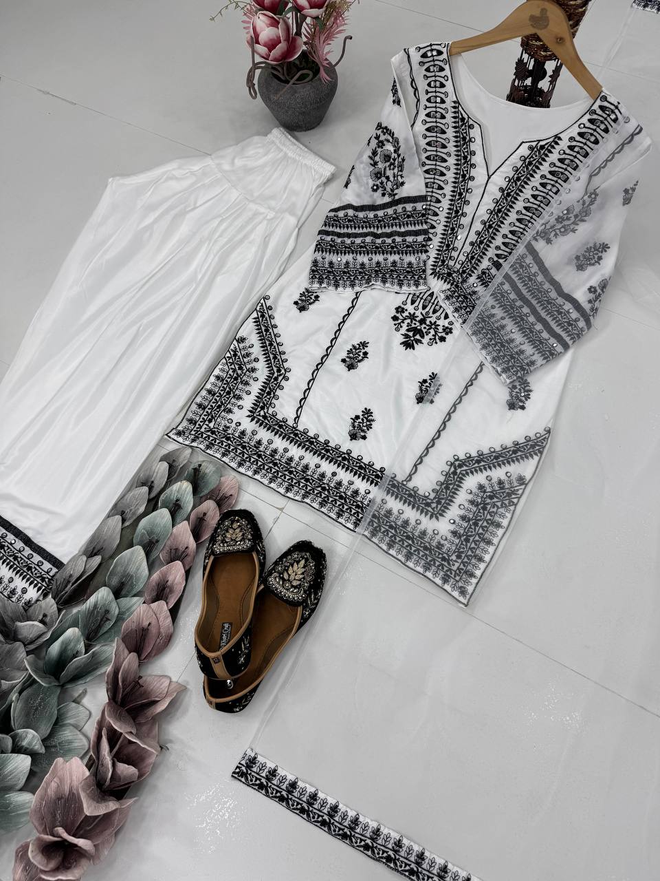 HEAVY  NATURAL SILK SALWAR SUIT WITH DUPATTA SET