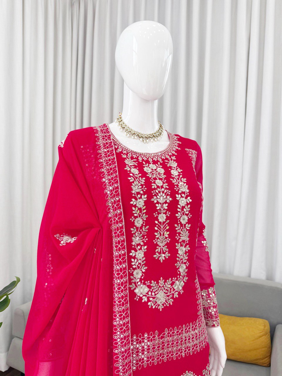 Designer Palzoo Set – Elegant Ethnic Wear ✨ 🎀 Crafted in Classy Tones with Premium Fabric & Detaili