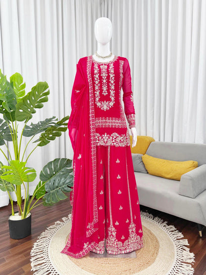 Designer Palzoo Set – Elegant Ethnic Wear ✨ 🎀 Crafted in Classy Tones with Premium Fabric & Detaili