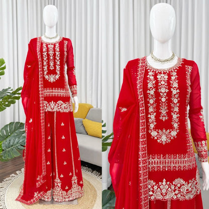 Designer Palzoo Set – Elegant Ethnic Wear ✨ 🎀 Crafted in Classy Tones with Premium Fabric & Detaili