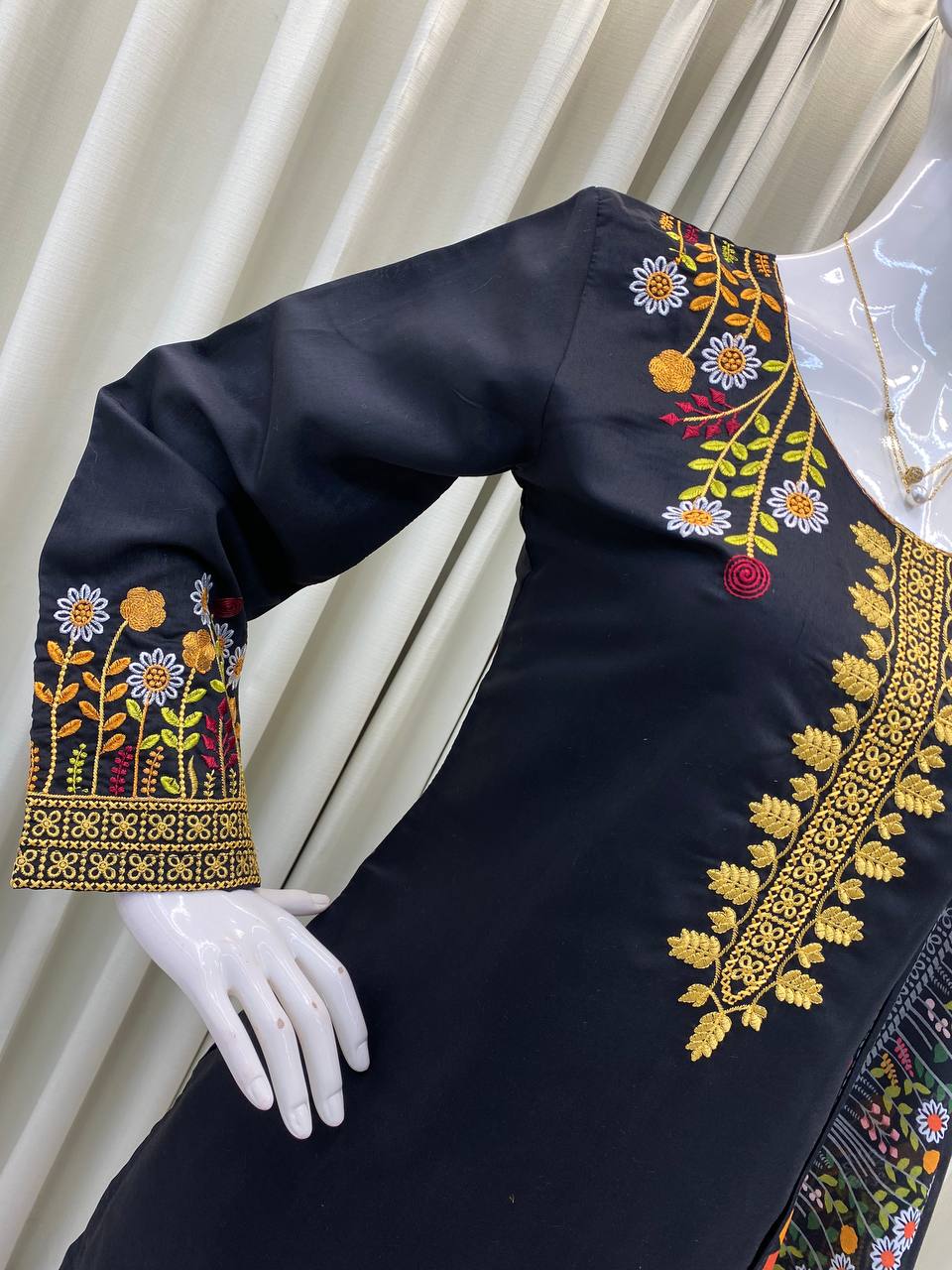DESIGNER WEAR EXCLUSIVE EMBROIDERED TOP WITH PLAZZO PAIR single available wholesale