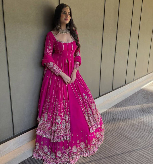 top lehenga Step into effortless charm with our exclusive 3-piece set – crafted for comfort, stitched with grace.