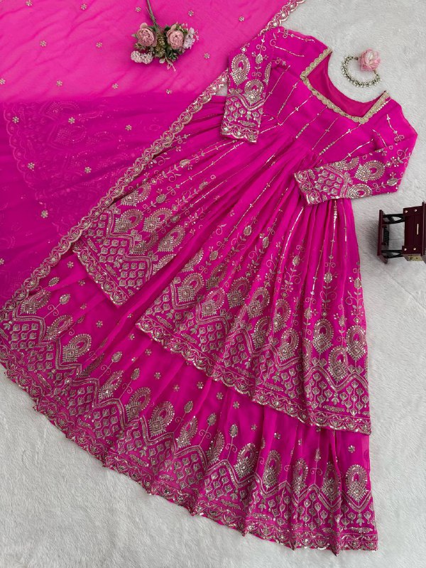 top lehenga Step into effortless charm with our exclusive 3-piece set – crafted for comfort, stitched with grace.