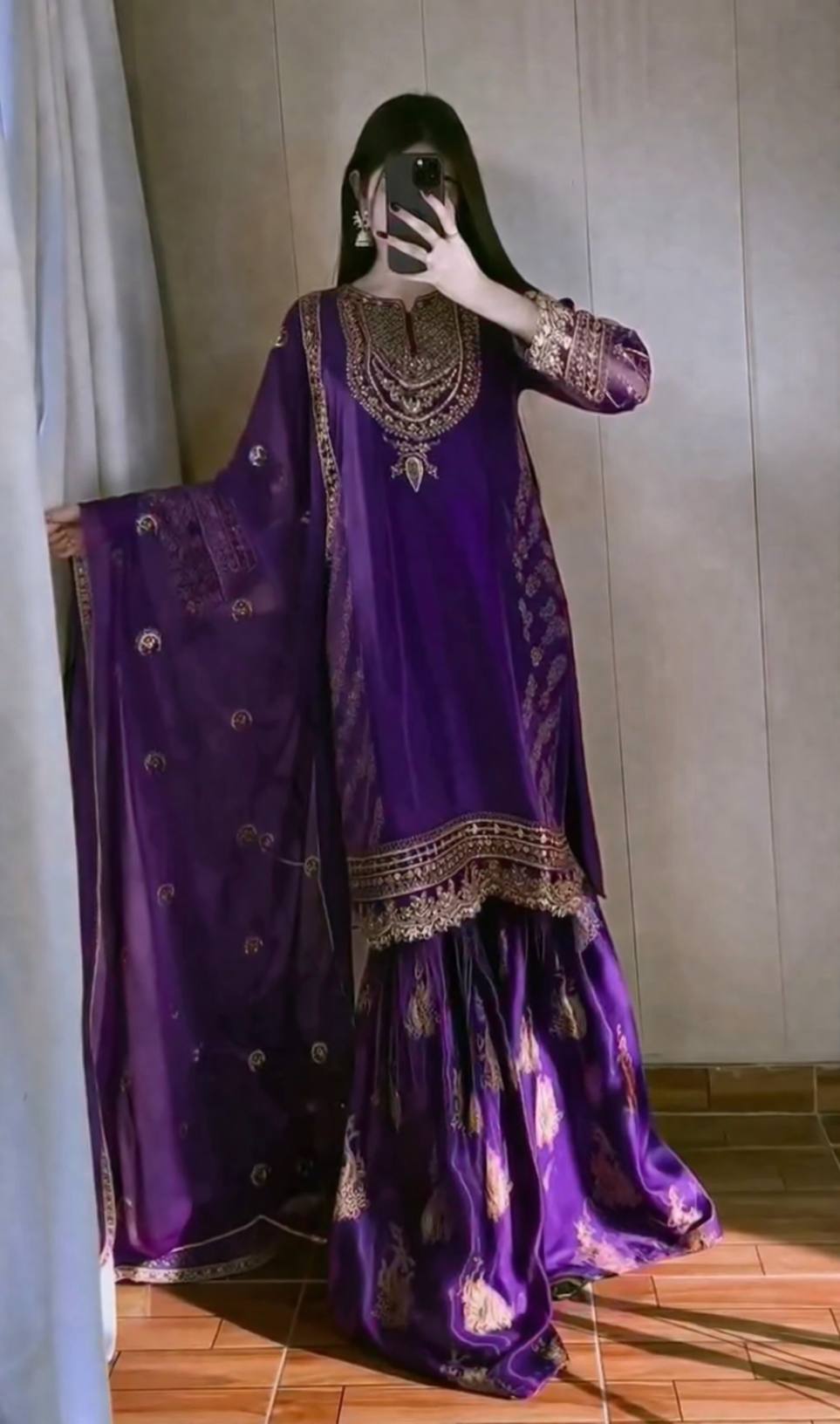 New Designer Party Top Pallazo & Dupatta Set