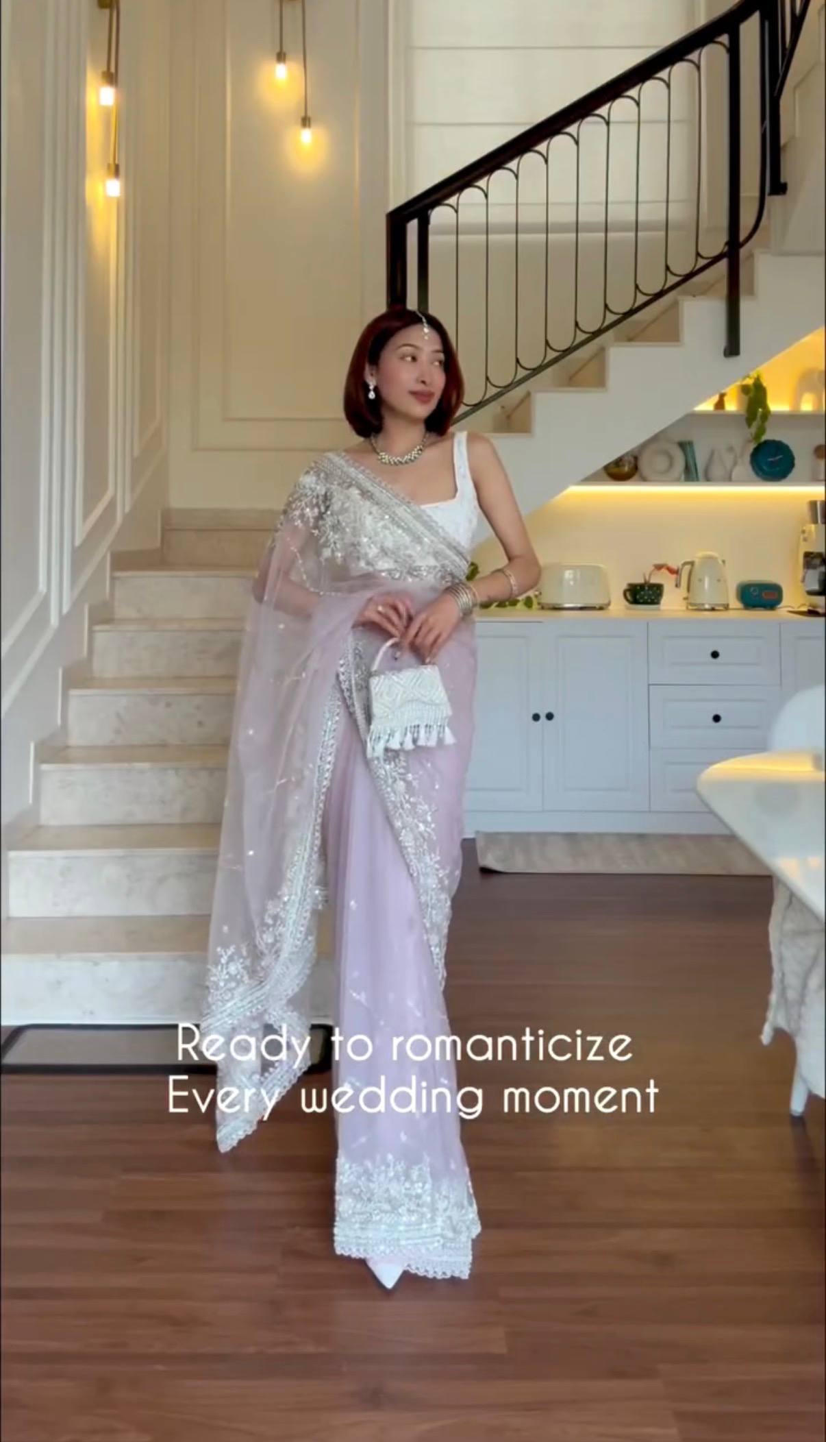 NEW SUPERHIT SAREE ON NYLON NET FABRIC WITH HEAVY EMBROIDERY & CUT-WORK BORDER WITH UNSTITCHED BLOUSE