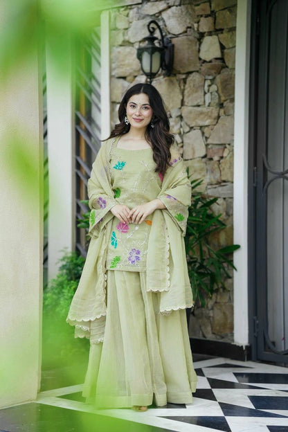 Designer Party Wear Look Collection top  sharara