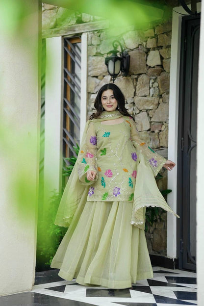 Designer Party Wear Look Collection top  sharara