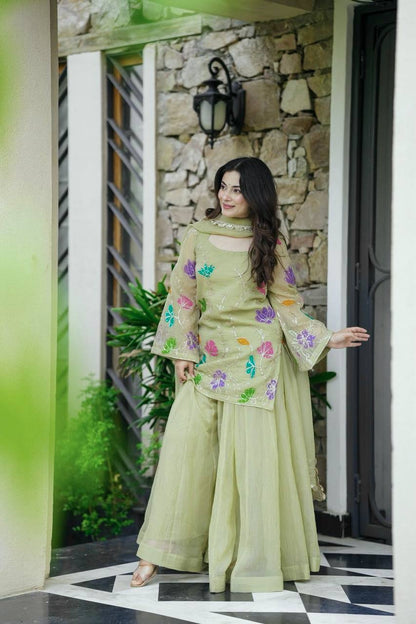 Designer Party Wear Look Collection top  sharara